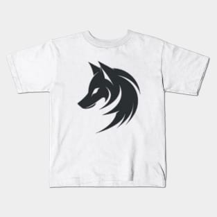 Frost Moon Wolf Shadow Kids T-Shirt